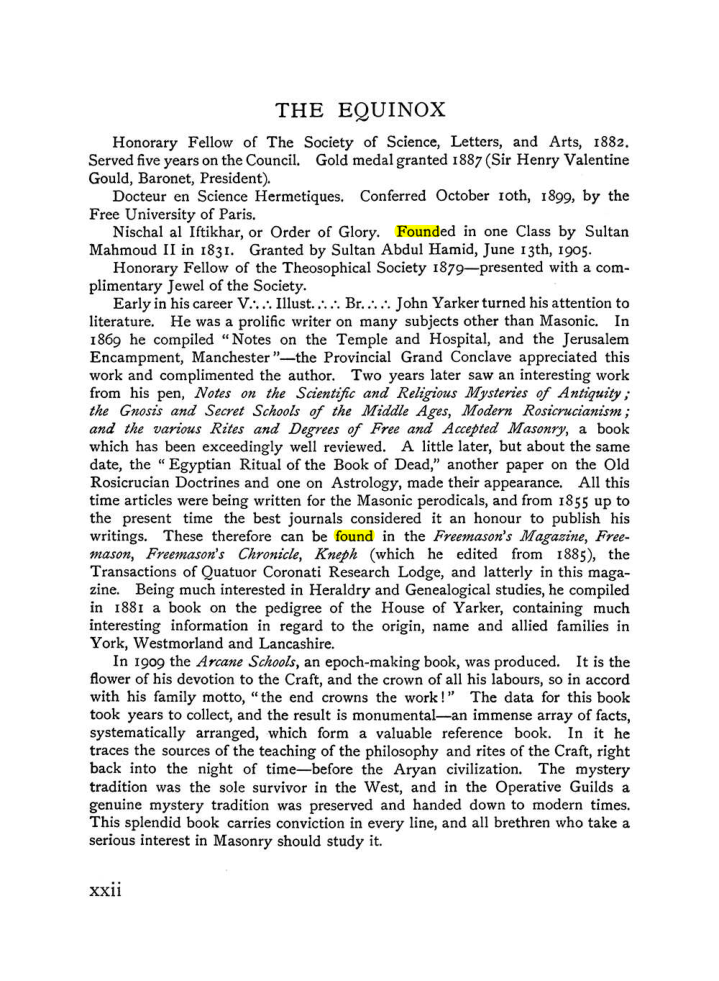Original scan of The Equinox (Volume I, Number IX), PDF page 22
