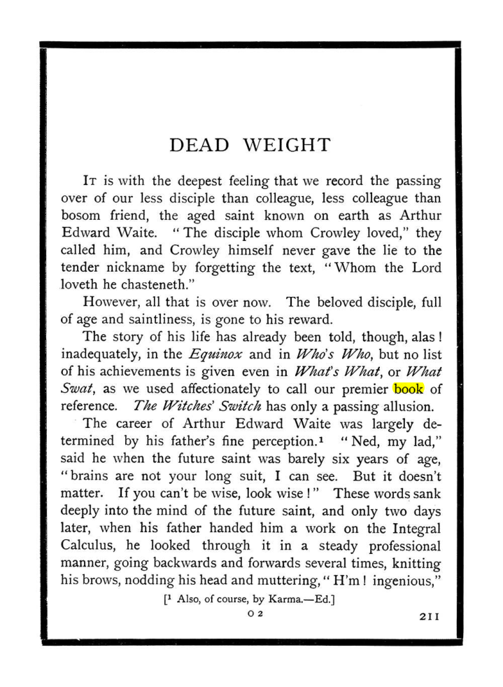 Original scan of The Equinox (Volume I, Number IX), PDF page 249