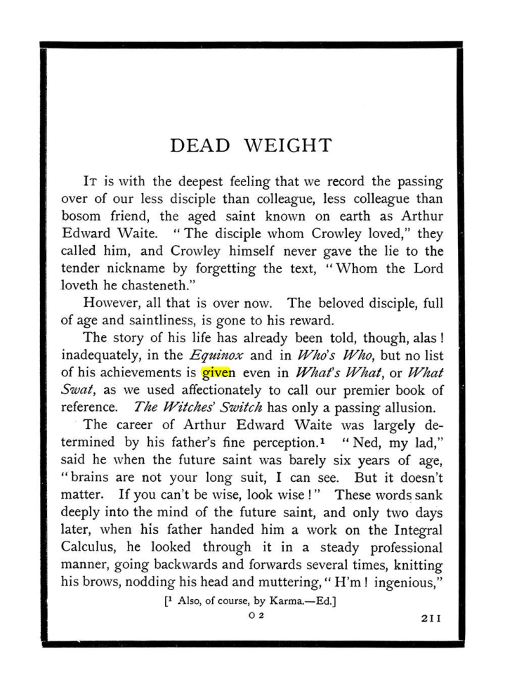 Original scan of The Equinox (Volume I, Number IX), PDF page 249