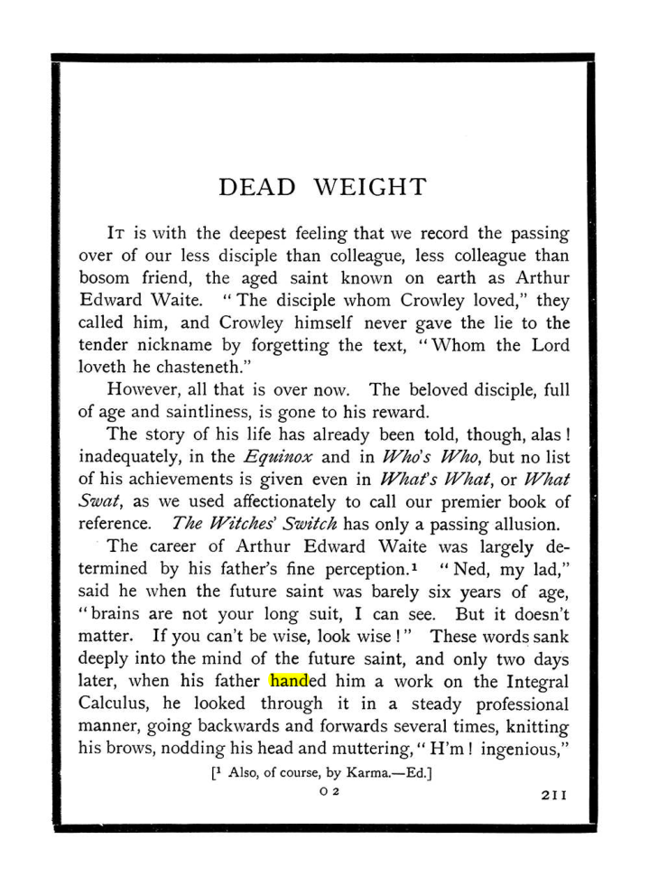 Original scan of The Equinox (Volume I, Number IX), PDF page 249