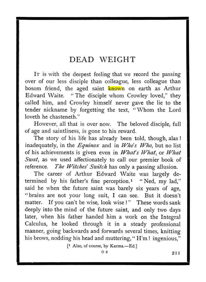 Original scan of The Equinox (Volume I, Number IX), PDF page 249