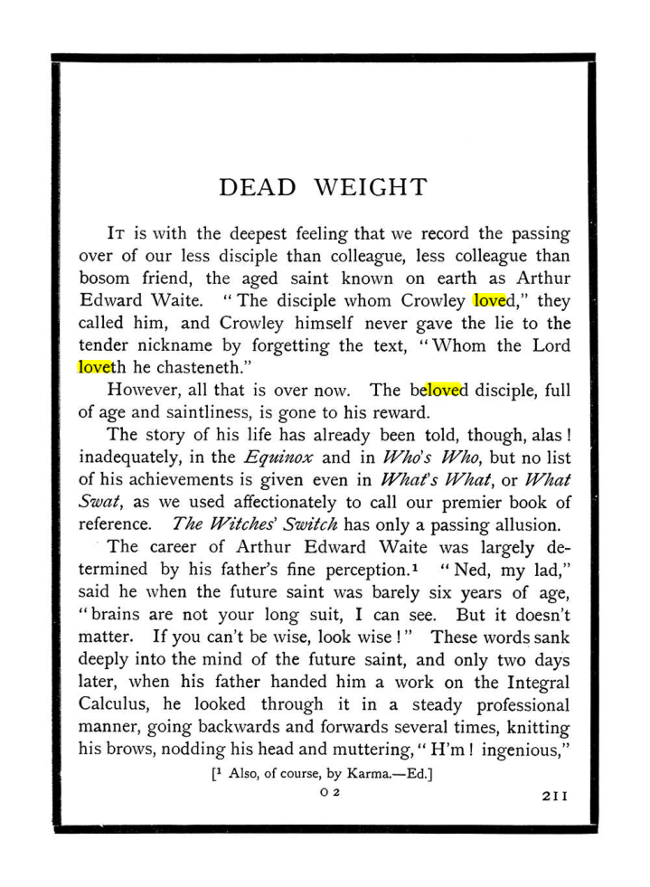 Original scan of The Equinox (Volume I, Number IX), PDF page 249