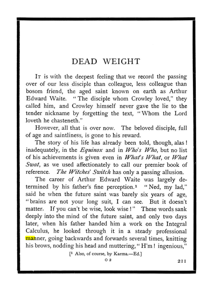 Original scan of The Equinox (Volume I, Number IX), PDF page 249