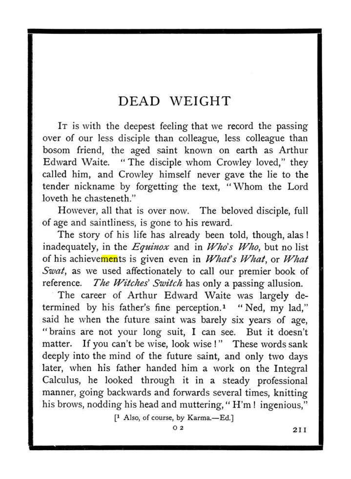 Original scan of The Equinox (Volume I, Number IX), PDF page 249