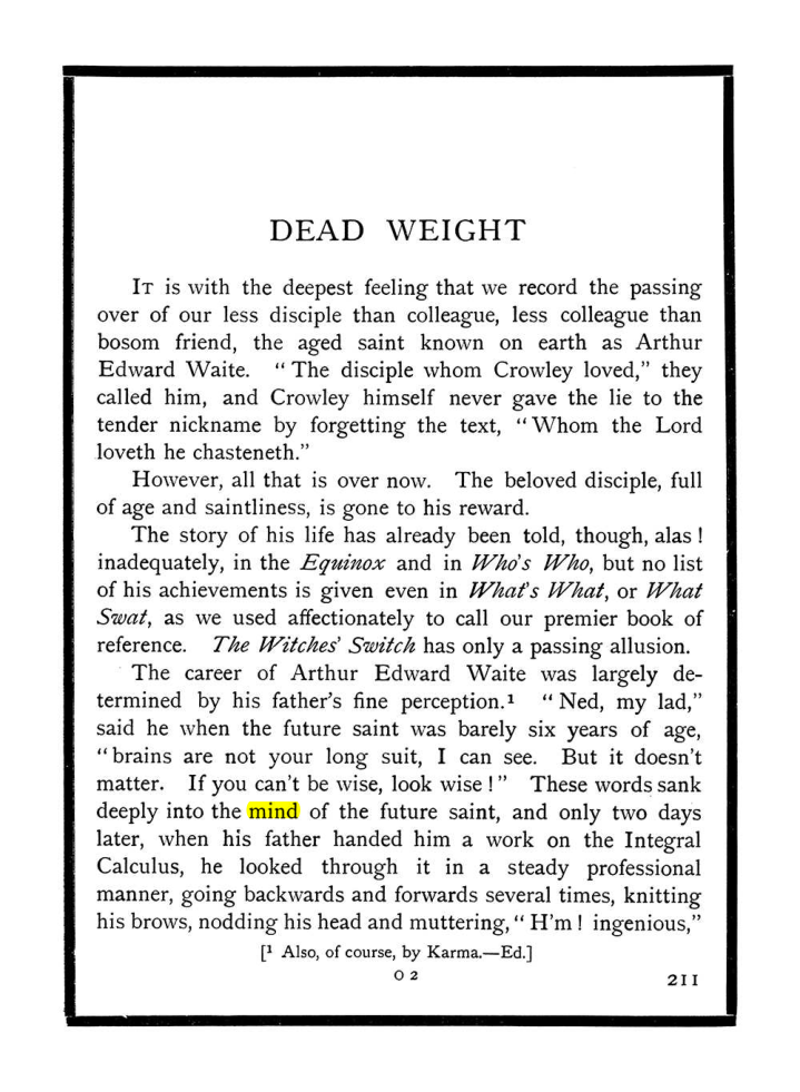 Original scan of The Equinox (Volume I, Number IX), PDF page 249