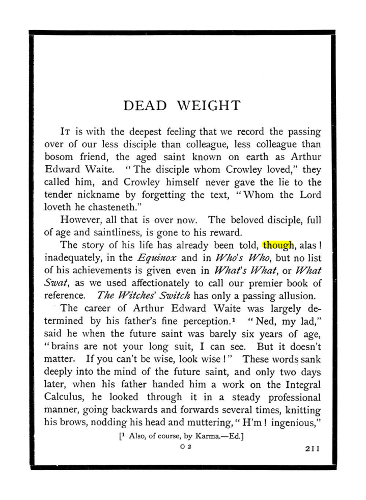 Original scan of The Equinox (Volume I, Number IX), PDF page 249