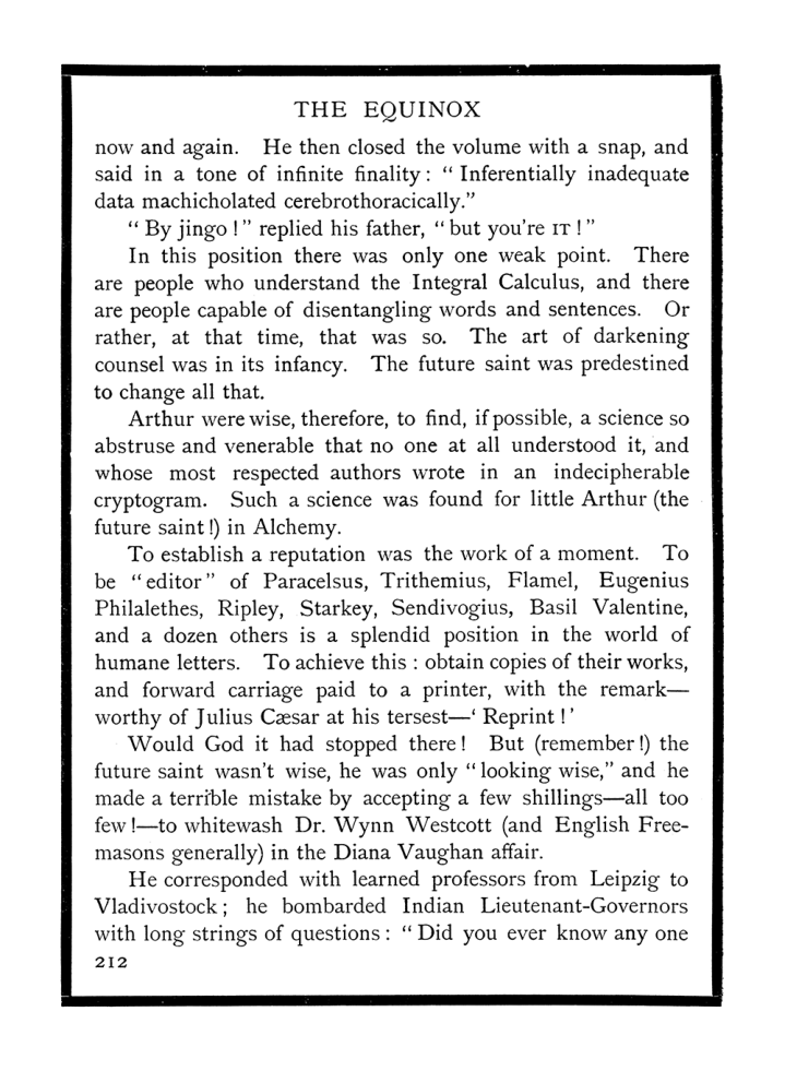 Original scan of The Equinox (Volume I, Number IX), PDF page 250