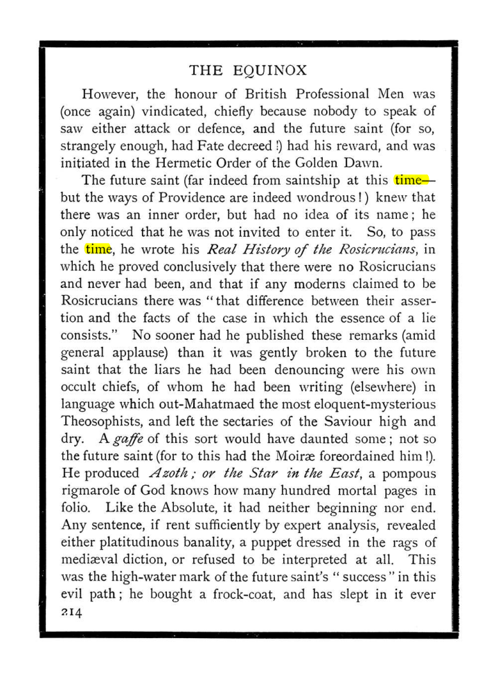 Original scan of The Equinox (Volume I, Number IX), PDF page 252