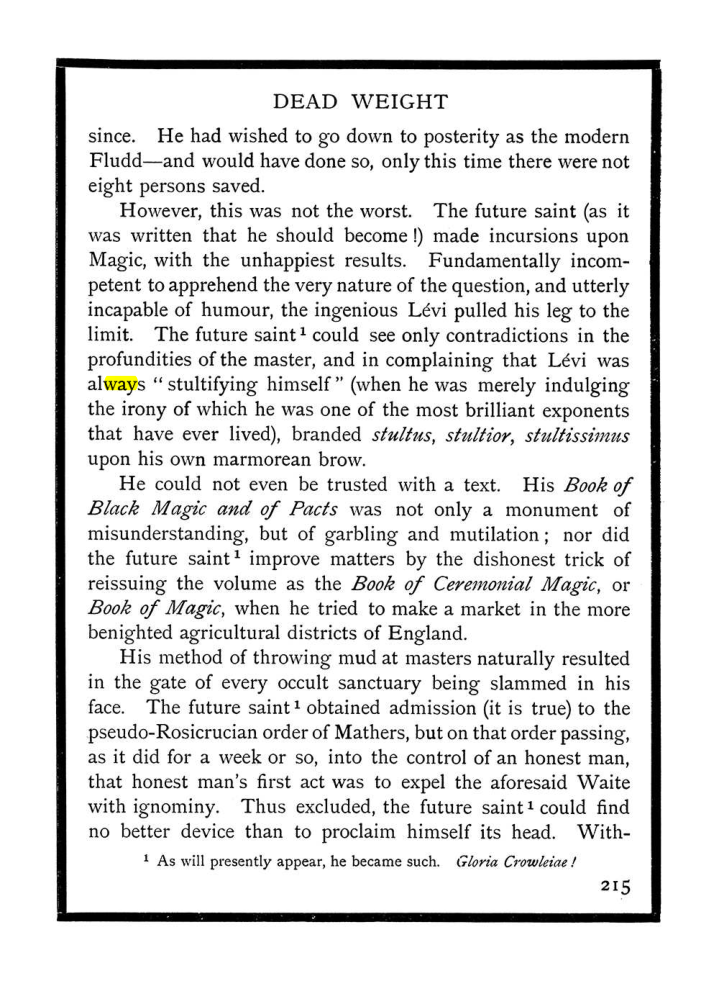 Original scan of The Equinox (Volume I, Number IX), PDF page 253