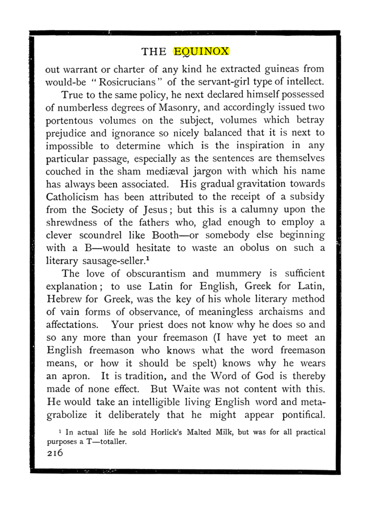 Original scan of The Equinox (Volume I, Number IX), PDF page 254
