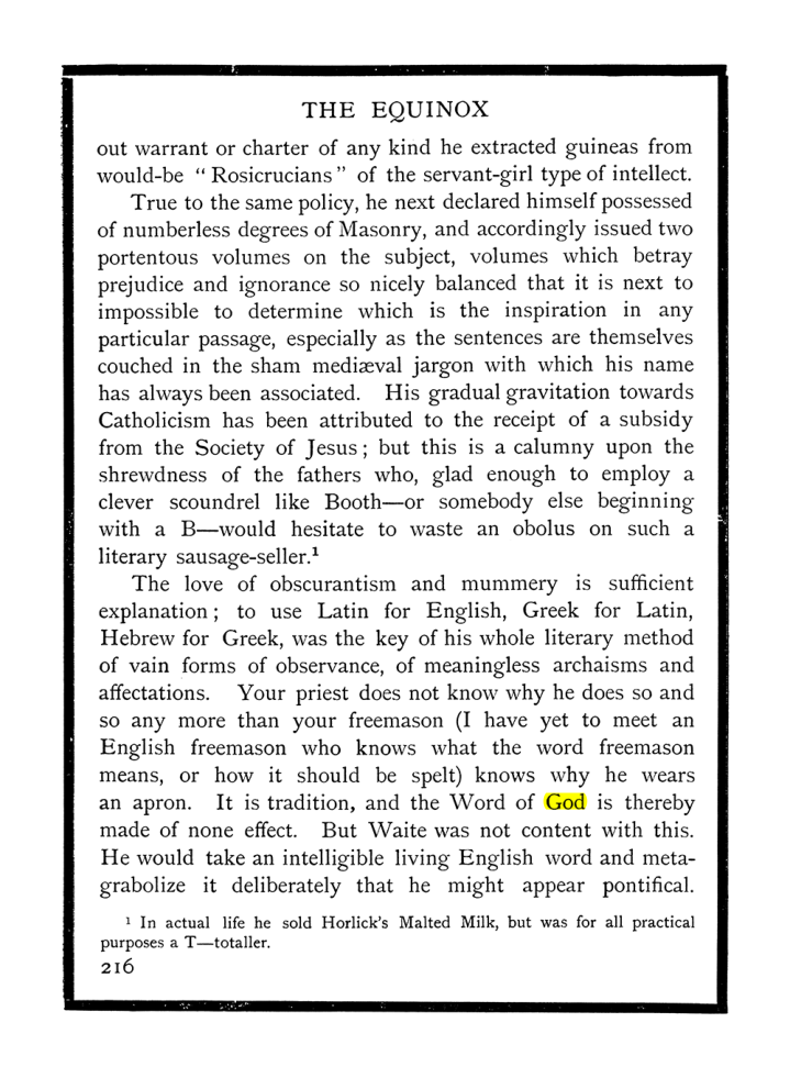 Original scan of The Equinox (Volume I, Number IX), PDF page 254