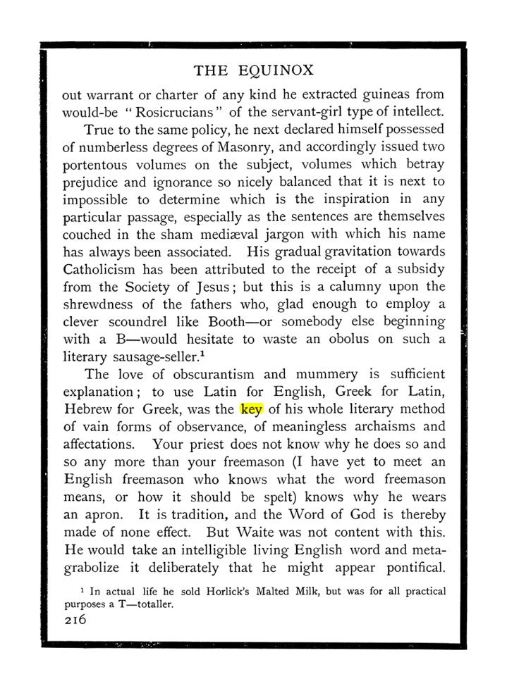 Original scan of The Equinox (Volume I, Number IX), PDF page 254