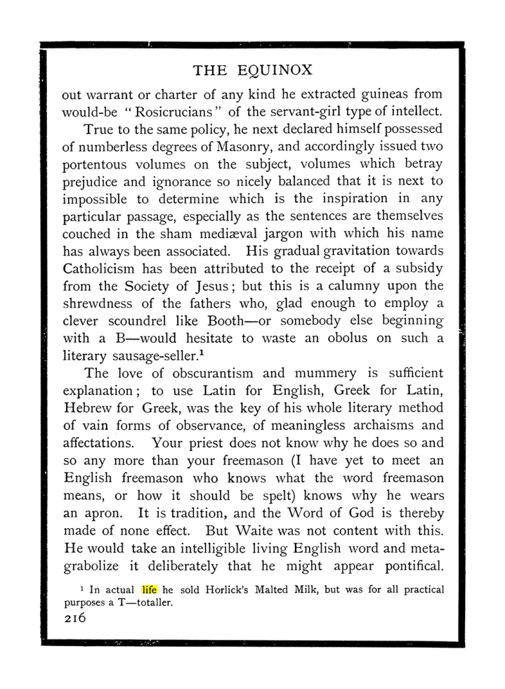 Original scan of The Equinox (Volume I, Number IX), PDF page 254
