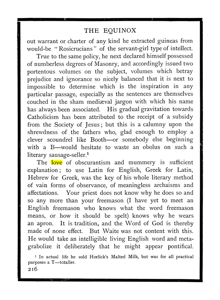 Original scan of The Equinox (Volume I, Number IX), PDF page 254