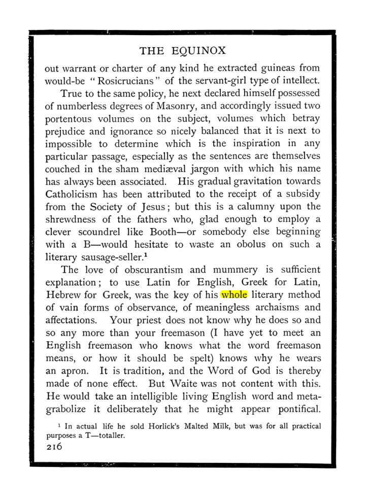 Original scan of The Equinox (Volume I, Number IX), PDF page 254