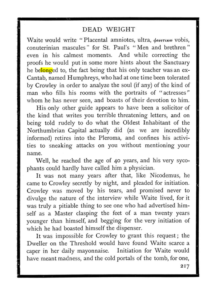 Original scan of The Equinox (Volume I, Number IX), PDF page 255