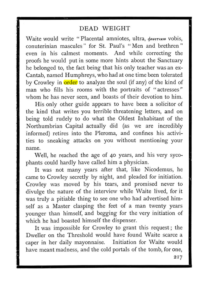 Original scan of The Equinox (Volume I, Number IX), PDF page 255