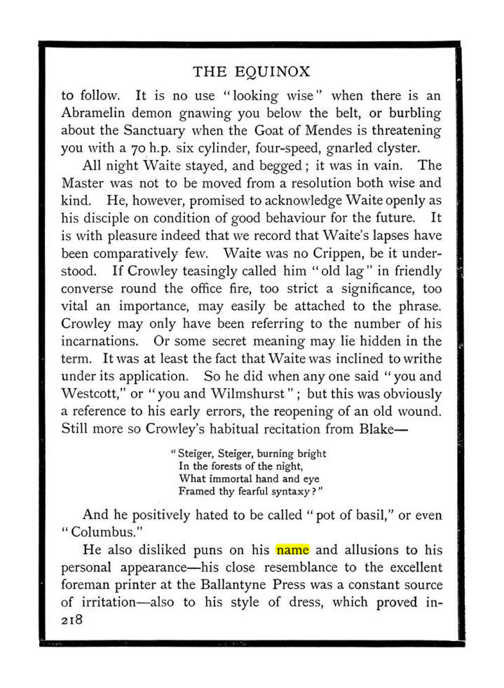 Original scan of The Equinox (Volume I, Number IX), PDF page 256