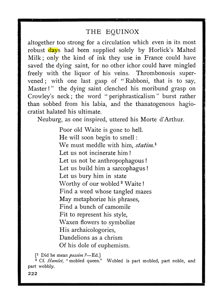 Original scan of The Equinox (Volume I, Number IX), PDF page 260