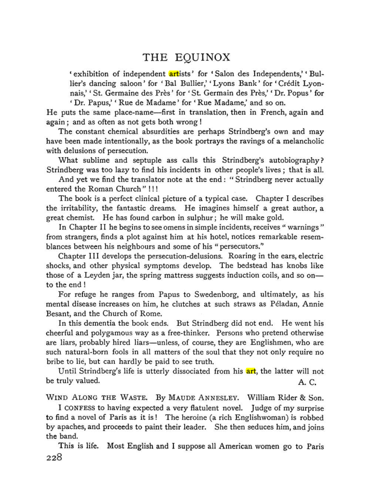 Original scan of The Equinox (Volume I, Number IX), PDF page 266