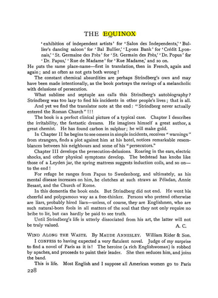Original scan of The Equinox (Volume I, Number IX), PDF page 266