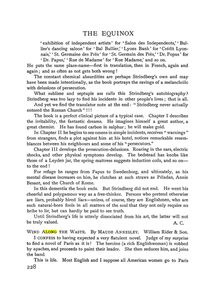 Original scan of The Equinox (Volume I, Number IX), PDF page 266