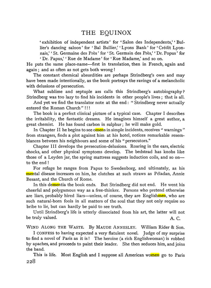 Original scan of The Equinox (Volume I, Number IX), PDF page 266
