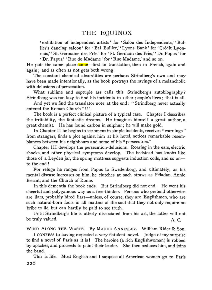 Original scan of The Equinox (Volume I, Number IX), PDF page 266
