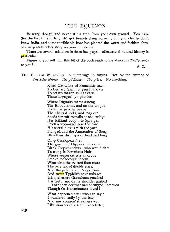 Original scan of The Equinox (Volume I, Number IX), PDF page 268