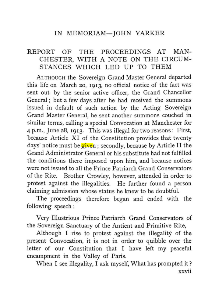 Original scan of The Equinox (Volume I, Number IX), PDF page 27