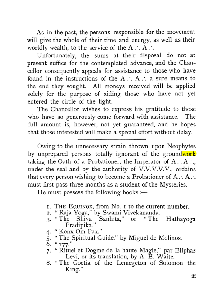 Original scan of The Equinox (Volume I, Number IX), PDF page 3