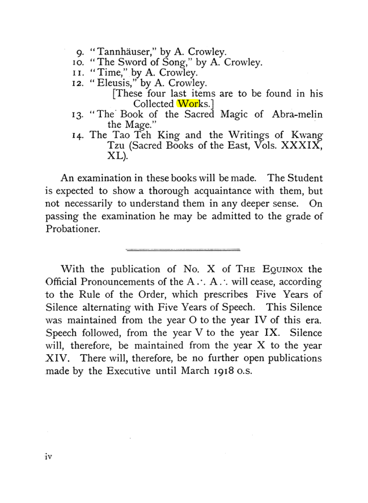 Original scan of The Equinox (Volume I, Number IX), PDF page 4
