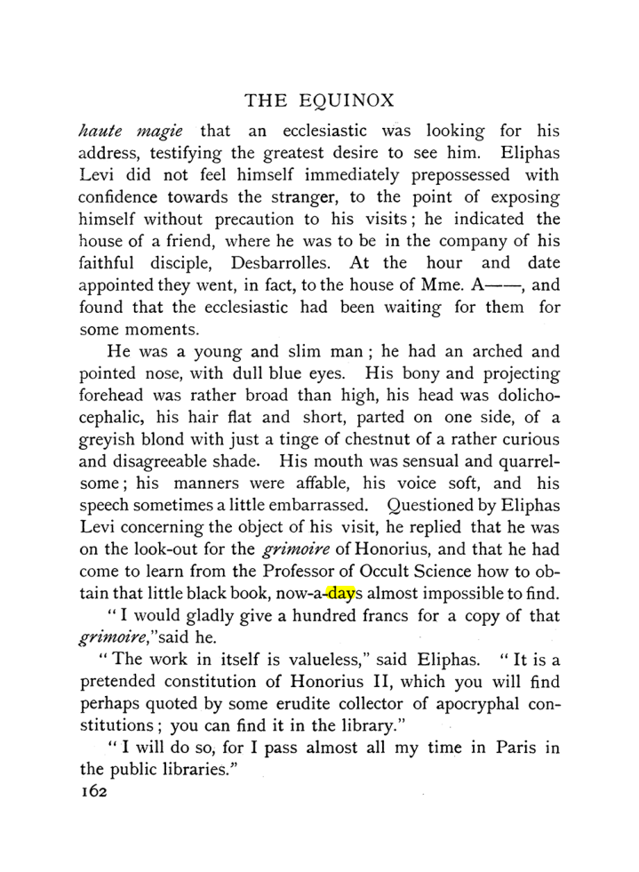 Original scan of The Equinox (Volume I, Number IX), PDF page 460