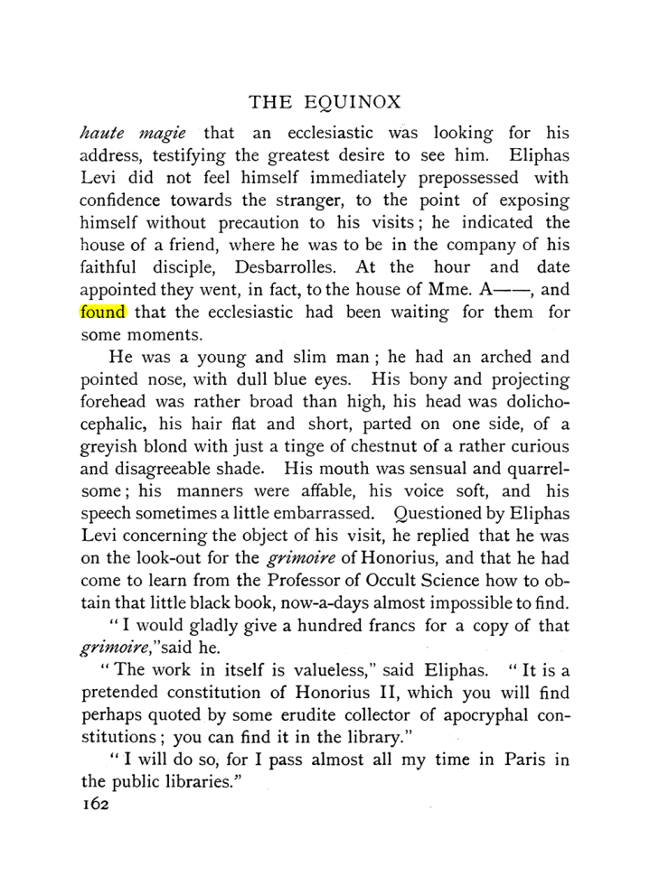 Original scan of The Equinox (Volume I, Number IX), PDF page 460