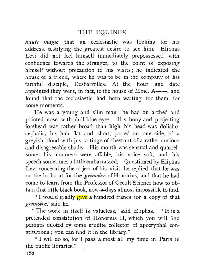 Original scan of The Equinox (Volume I, Number IX), PDF page 460