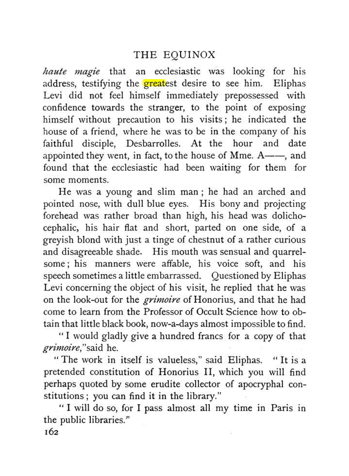 Original scan of The Equinox (Volume I, Number IX), PDF page 460