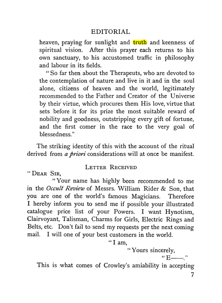 Original scan of The Equinox (Volume I, Number IX), PDF page 47