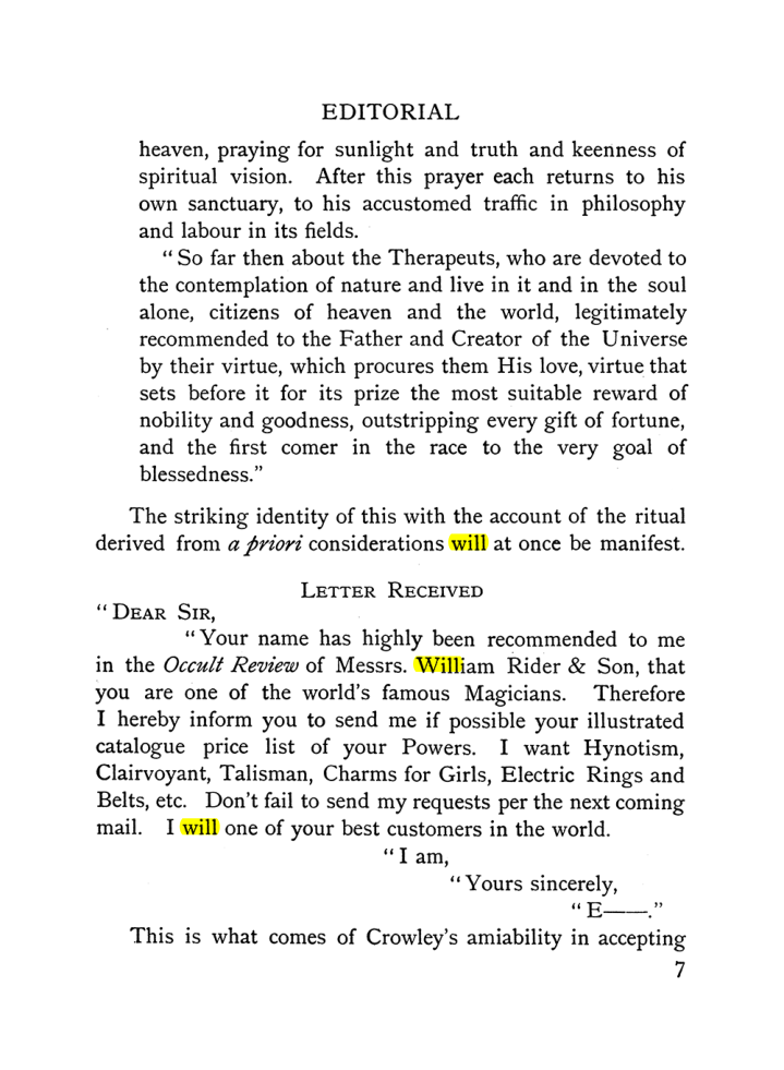 Original scan of The Equinox (Volume I, Number IX), PDF page 47