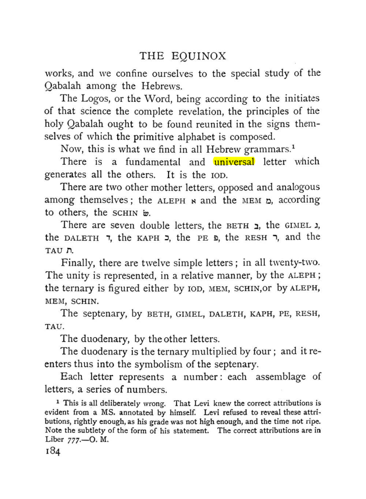 Original scan of The Equinox (Volume I, Number IX), PDF page 482