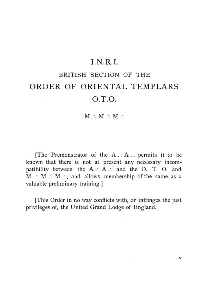 Original scan of The Equinox (Volume I, Number IX), PDF page 5
