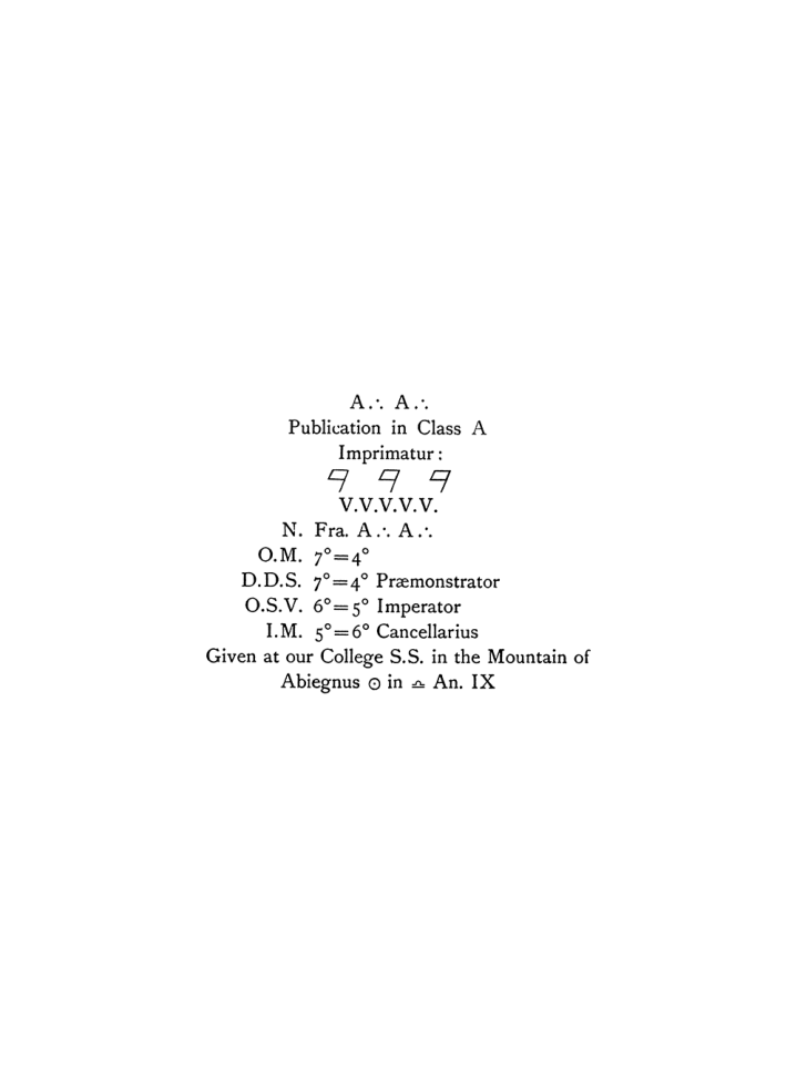 Original scan of The Equinox (Volume I, Number IX), PDF page 50