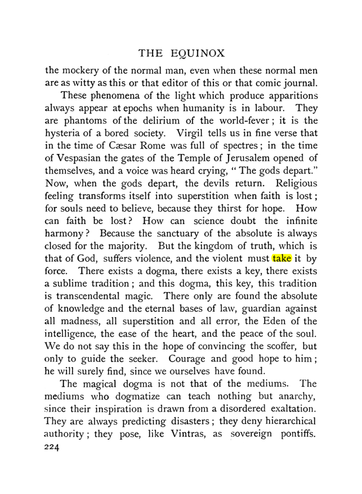 Original scan of The Equinox (Volume I, Number IX), PDF page 522