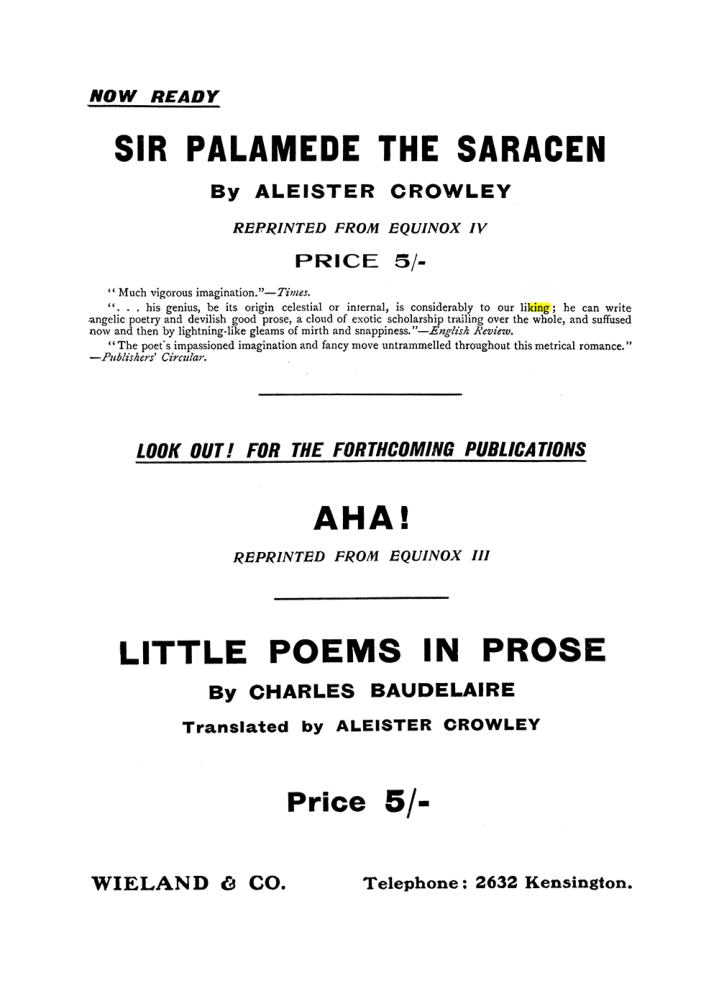 Original scan of The Equinox (Volume I, Number IX), PDF page 591
