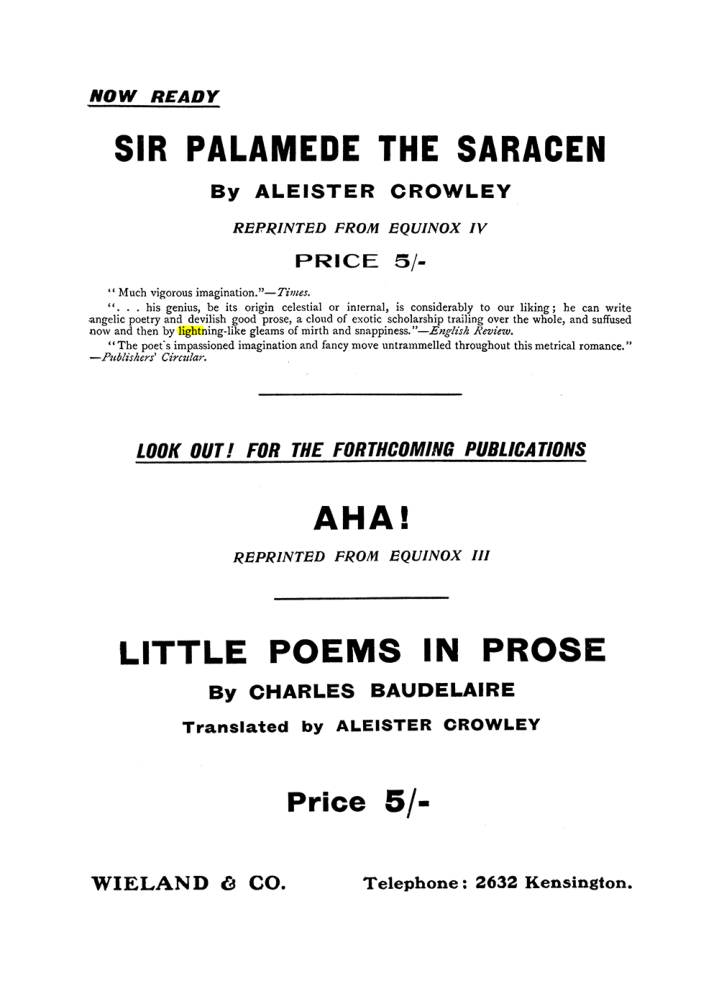 Original scan of The Equinox (Volume I, Number IX), PDF page 591