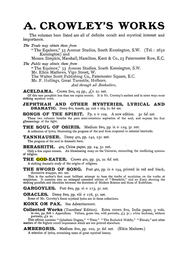 Original scan of The Equinox (Volume I, Number IX), PDF page 596