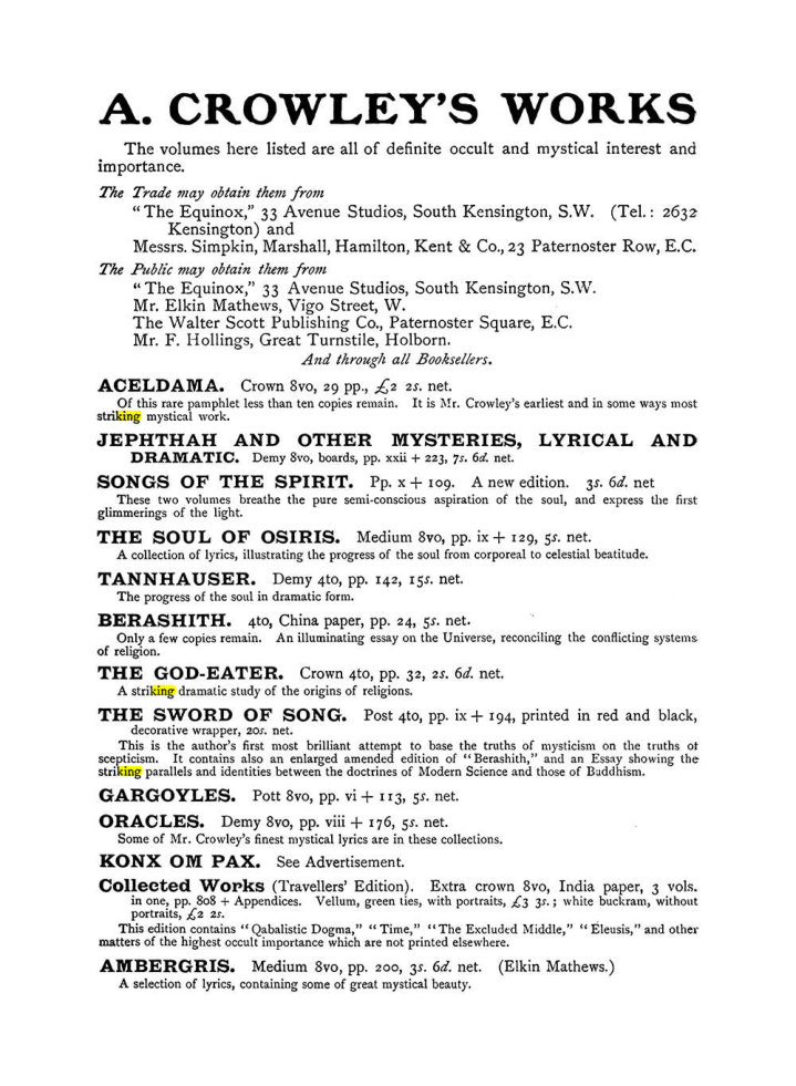 Original scan of The Equinox (Volume I, Number IX), PDF page 596