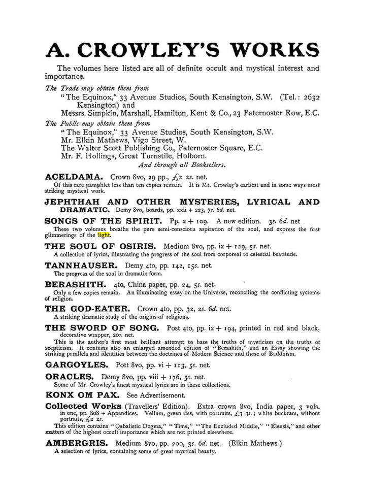 Original scan of The Equinox (Volume I, Number IX), PDF page 596