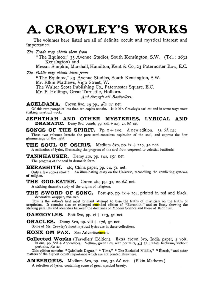 Original scan of The Equinox (Volume I, Number IX), PDF page 596