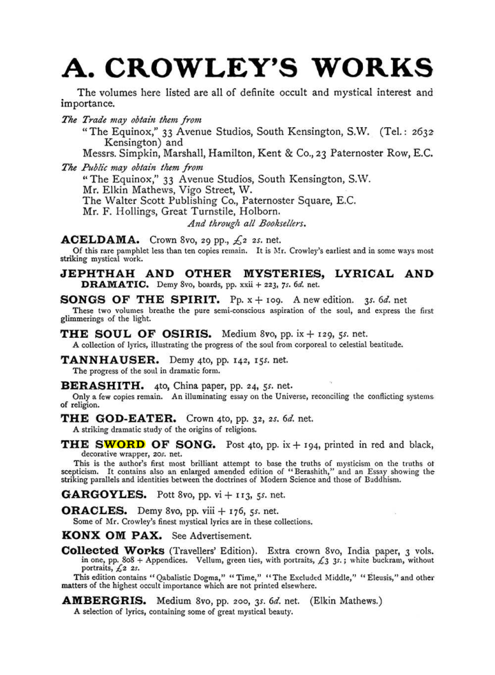 Original scan of The Equinox (Volume I, Number IX), PDF page 596