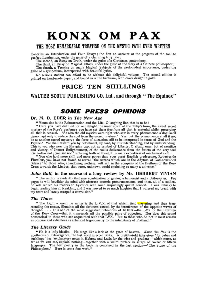 Original scan of The Equinox (Volume I, Number IX), PDF page 602
